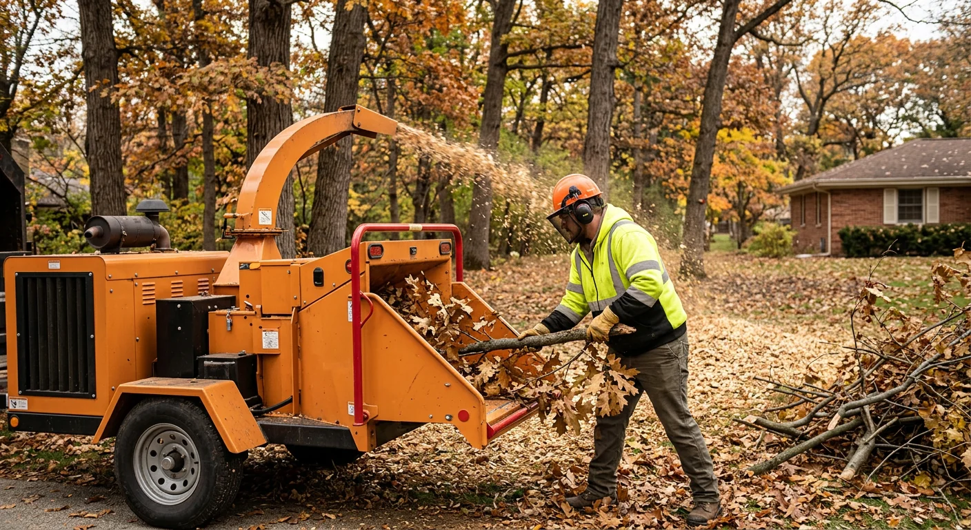 Wooded Side-Yard Clearing and Chipping