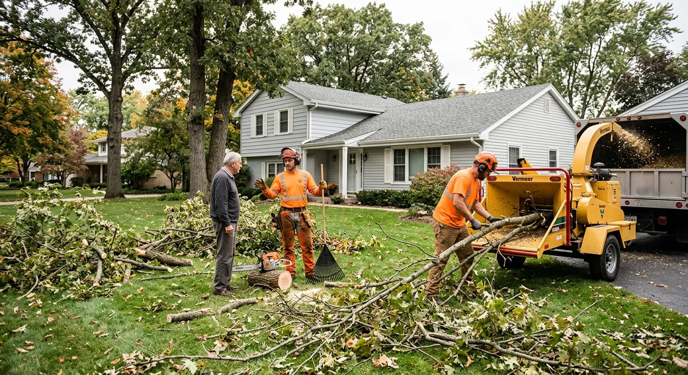 Multi-Tree Debris Clearing After Summer Thunderstorm