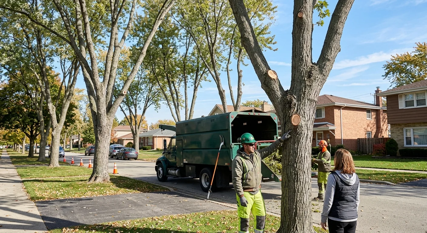 Crown Thinning for Parkway Maples