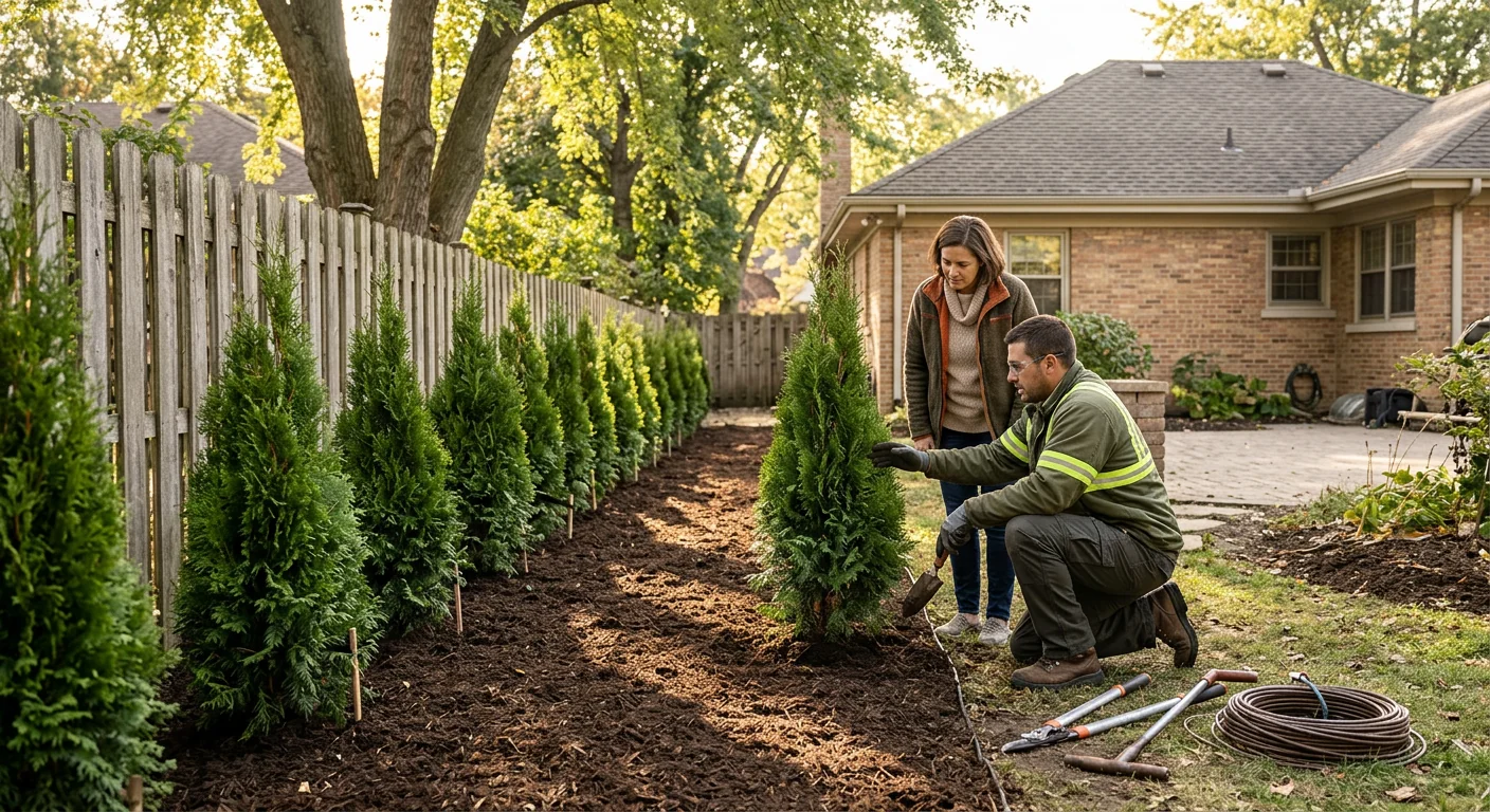 Property-Line Privacy Screen Planting