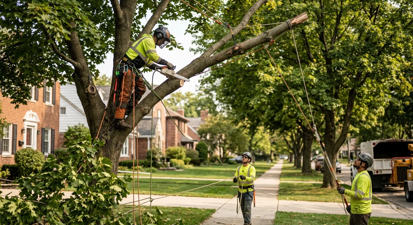 Deadwood Removal on Parkway Maples