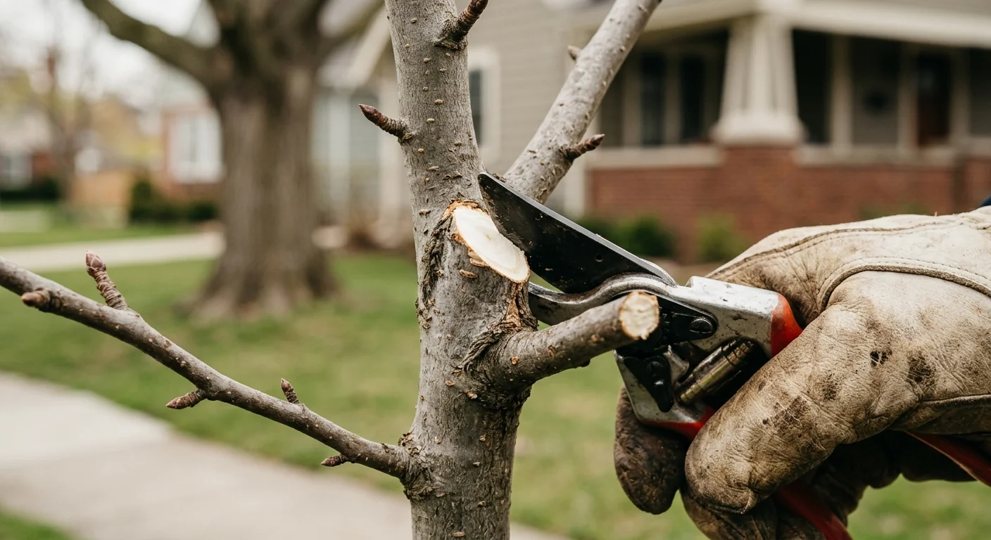 Structural Pruning of a Young Ornamental Pear
